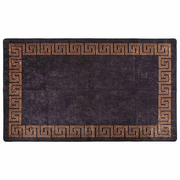 vidaXL Tapis Lavable 120x180 cm Noir et Doré Antidérapant