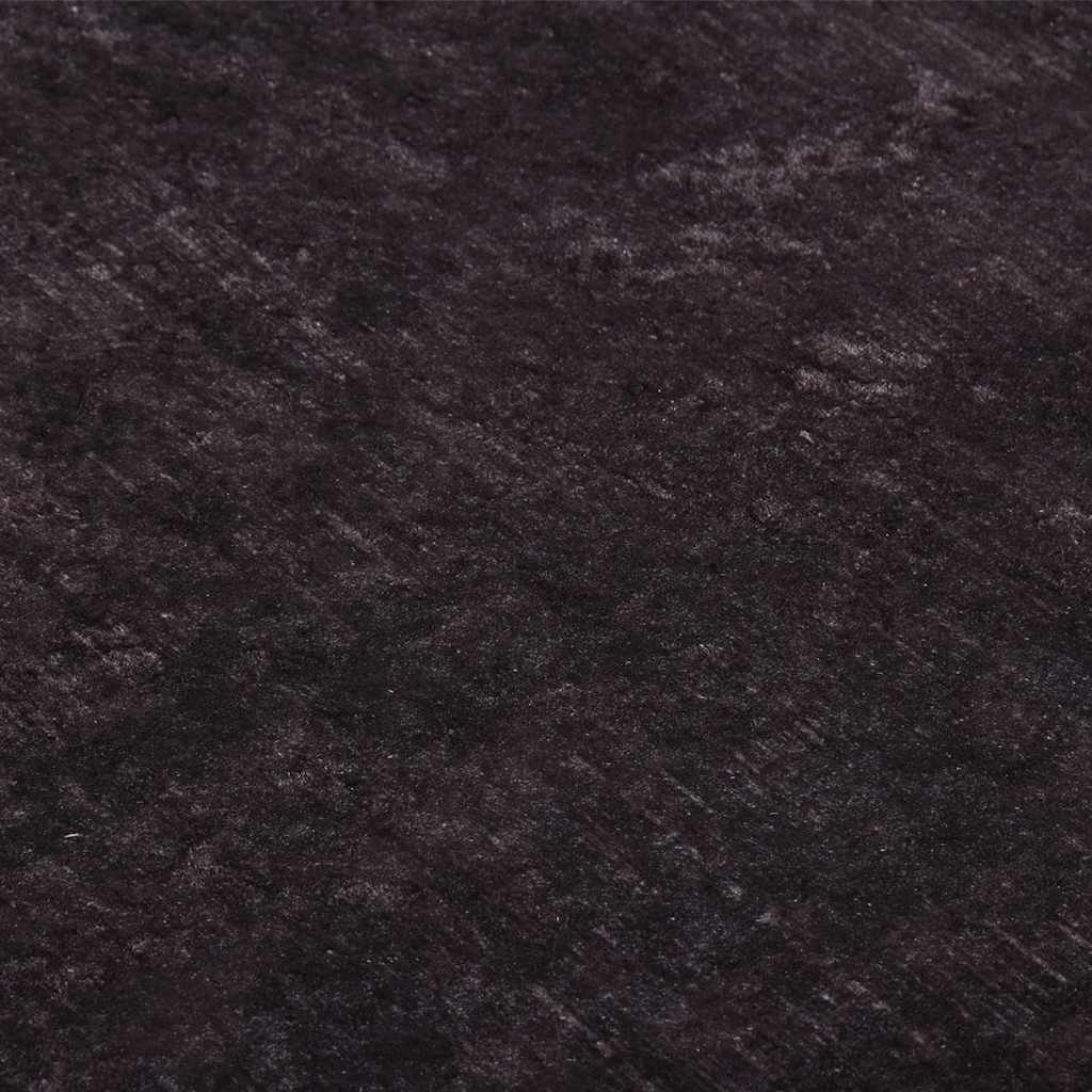 vidaXL Teppich Waschbar Schwarz und Golden 160x230 cm Rutschfest