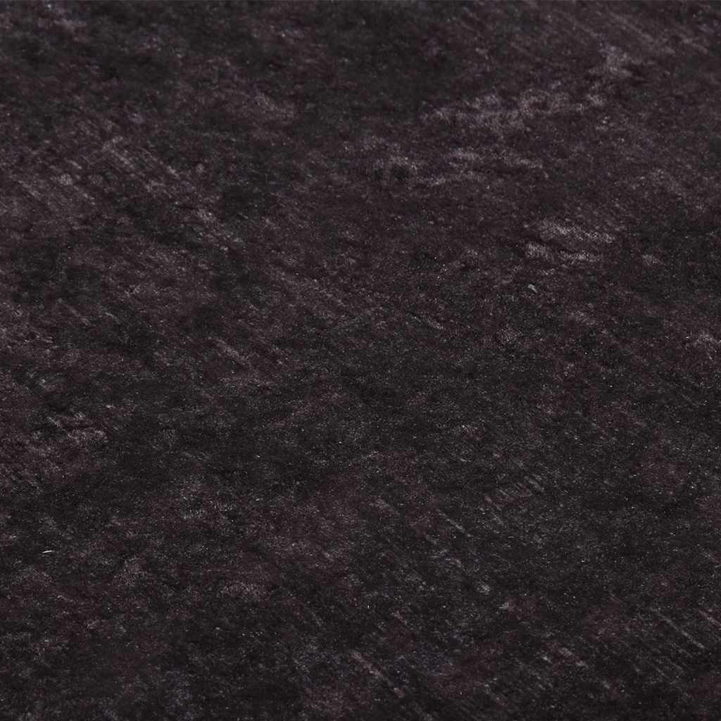 vidaXL Tapis lavable Noir et doré 190x300 cm Antidérapant