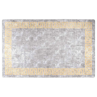 vidaXL Tapis lavable 80x150 cm Gris Antidérapant