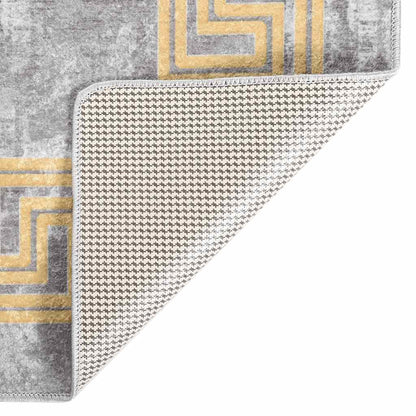 vidaXL Tapis lavable gris 120x180 cm Antidérapant