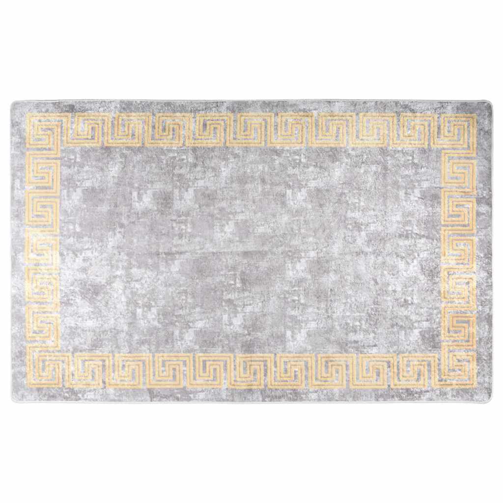 vidaXL Tapis lavable gris 160x230 cm antidérapant