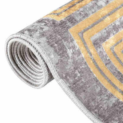 vidaXL Tapis lavable gris 160x230 cm antidérapant