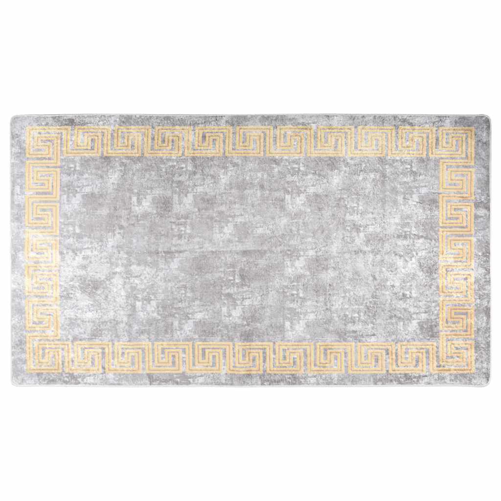 vidaXL Tapis lavable gris 190x300 cm antidérapant
