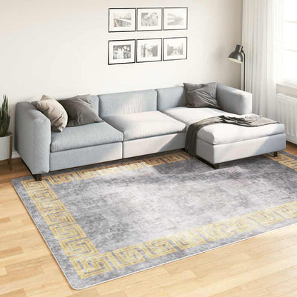 vidaXL Tapis lavable gris 190x300 cm antidérapant
