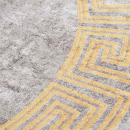 vidaXL Tapis lavable gris φ120 cm Antidérapant