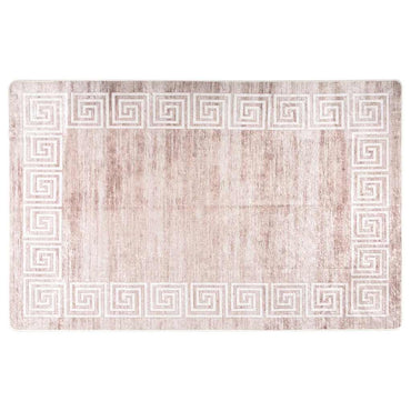 vidaXL Tapis lavable 80x150 cm Beige Antidérapant