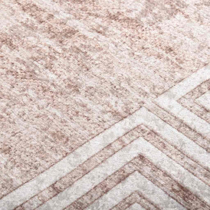 vidaXL Tapis lavable 80x150 cm Beige Antidérapant