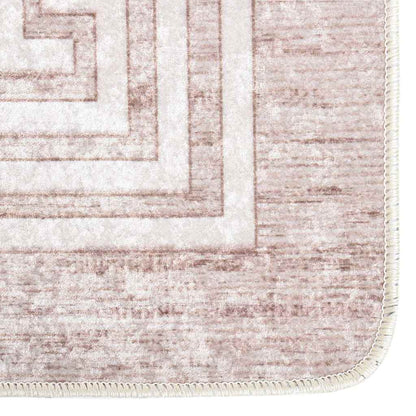vidaXL Tapis lavable 80x150 cm Beige Antidérapant
