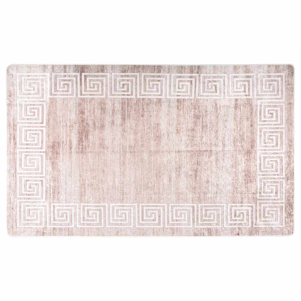 vidaXL Teppich Waschbar Beige 120x180 cm Rutschfest