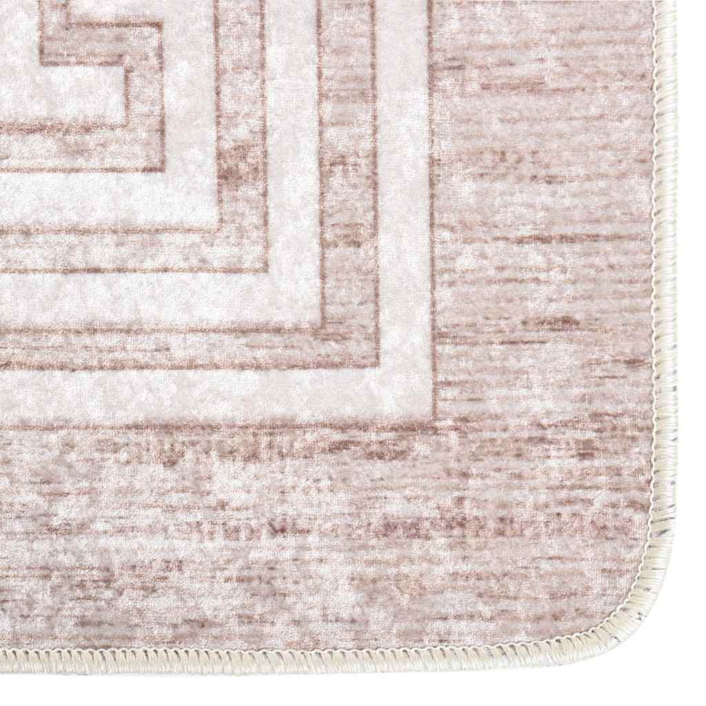 vidaXL Teppich Waschbar Beige 120x180 cm Rutschfest