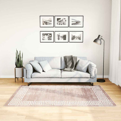 vidaXL Teppich Waschbar Beige 120x180 cm Rutschfest
