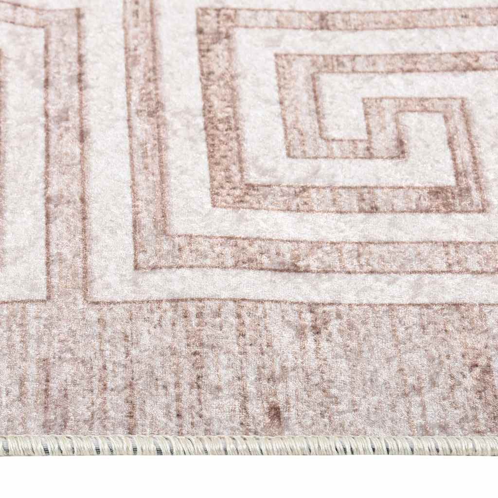 vidaXL Tapis lavable beige 160x230 cm antidérapant