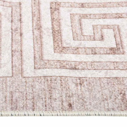 vidaXL Tapis lavable beige 160x230 cm antidérapant