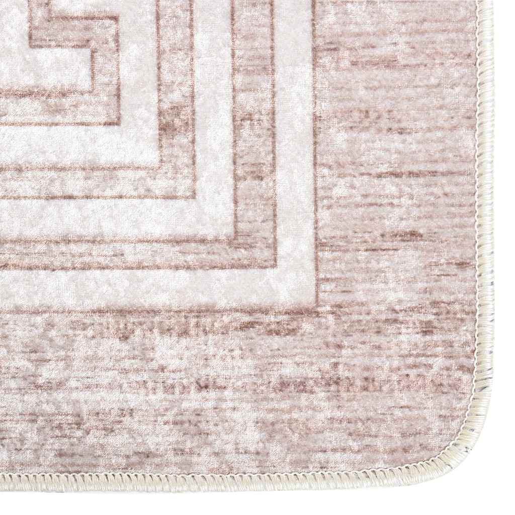 vidaXL Tapis lavable beige 160x230 cm antidérapant