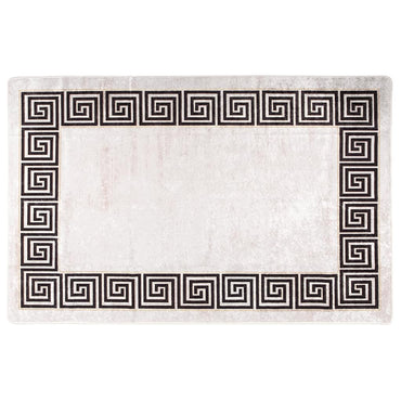 vidaXL Tapis Lavable 80x150 cm Beige Clair Antidérapant