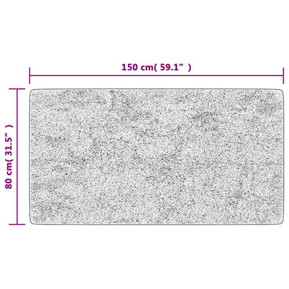 vidaXL Tapis Lavable 80x150 cm Beige Clair Antidérapant