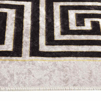 vidaXL Tapis Lavable 80x300 cm Beige clair Antidérapant