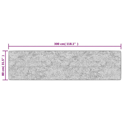 vidaXL Tapis Lavable 80x300 cm Beige clair Antidérapant