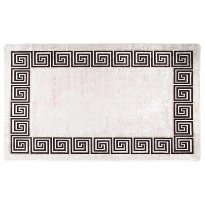 vidaXL Tapis lavable 120x180 cm Beige clair Antidérapant