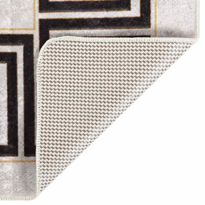 vidaXL Tapis lavable 120x180 cm Beige clair Antidérapant
