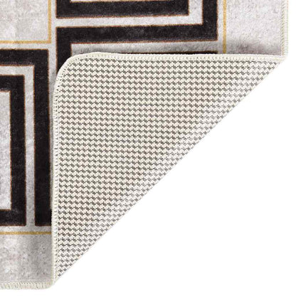 vidaXL Tapis lavable 160x230 cm Beige clair Antidérapant