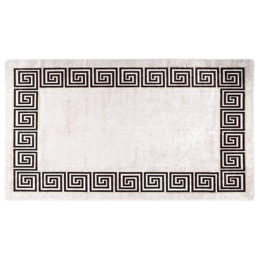vidaXL Tapis lavable 190x300 cm Beige clair Antidérapant