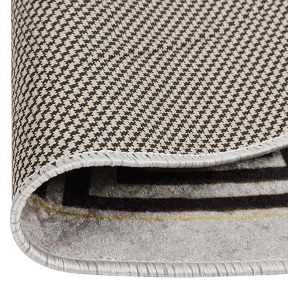 vidaXL Tapis lavable ø120 cm Beige clair Antidérapant