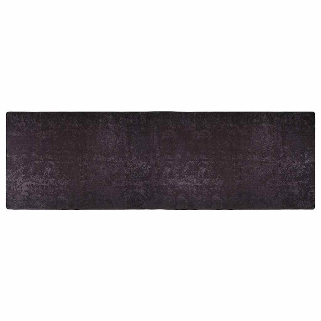 vidaXL Tapis lavable 80x300 cm Anthracite Antidérapant