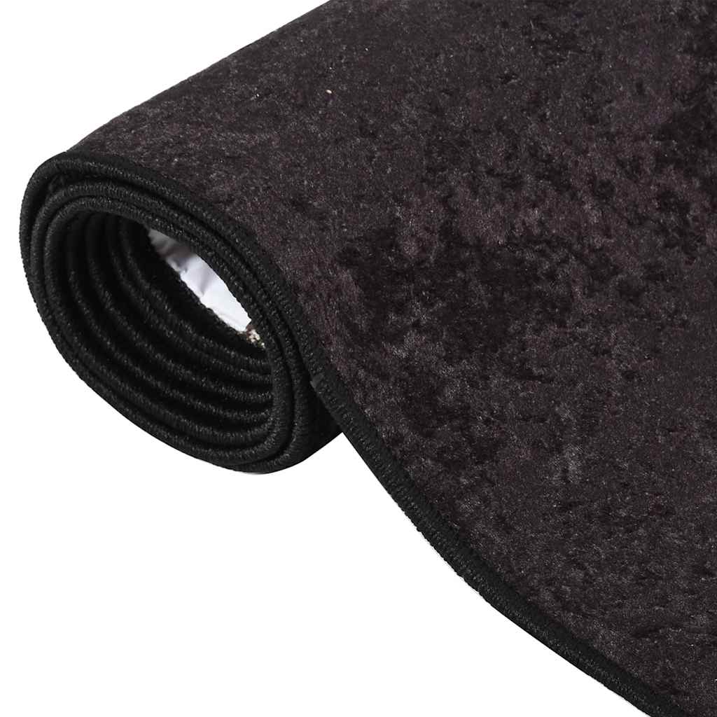 vidaXL Tapis lavable 80x300 cm Anthracite Antidérapant