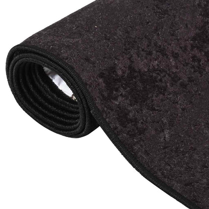 vidaXL Tapis lavable 80x300 cm Anthracite Antidérapant