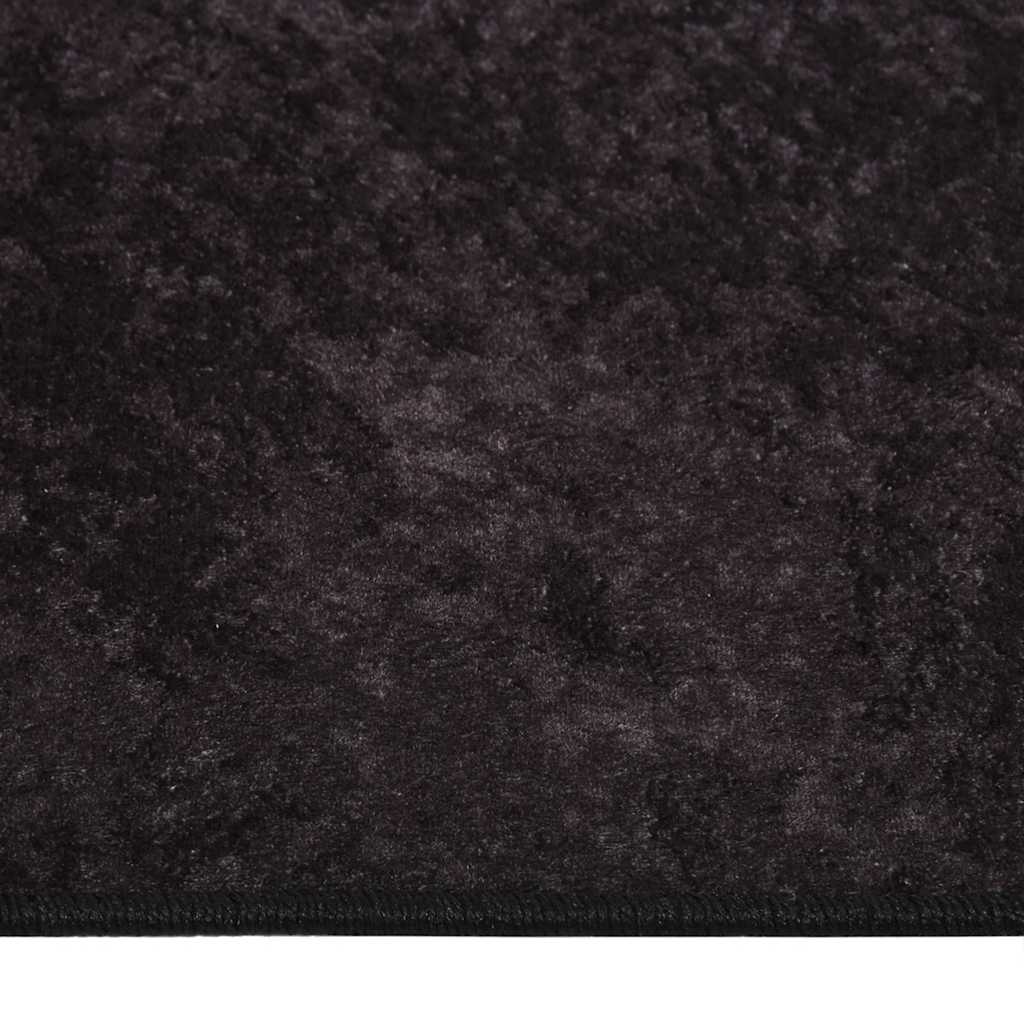 vidaXL Tapis lavable 160x230 cm anthracite antidérapant