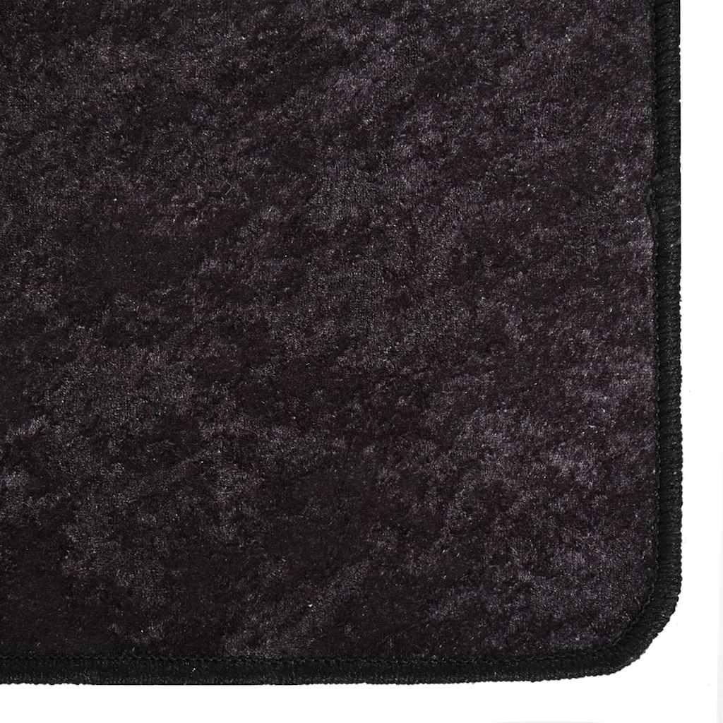 vidaXL Tapis lavable 160x230 cm anthracite antidérapant