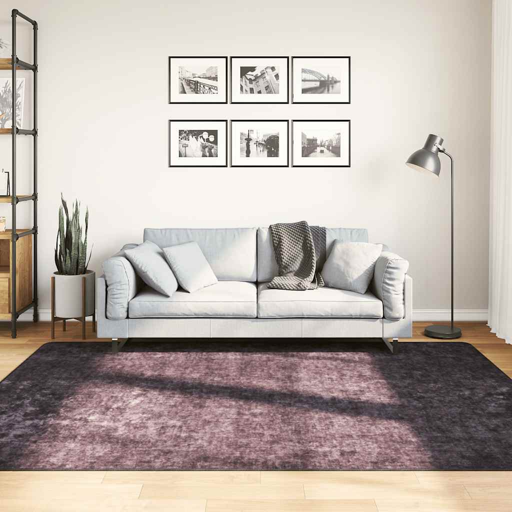 vidaXL Tapis lavable 160x230 cm anthracite antidérapant