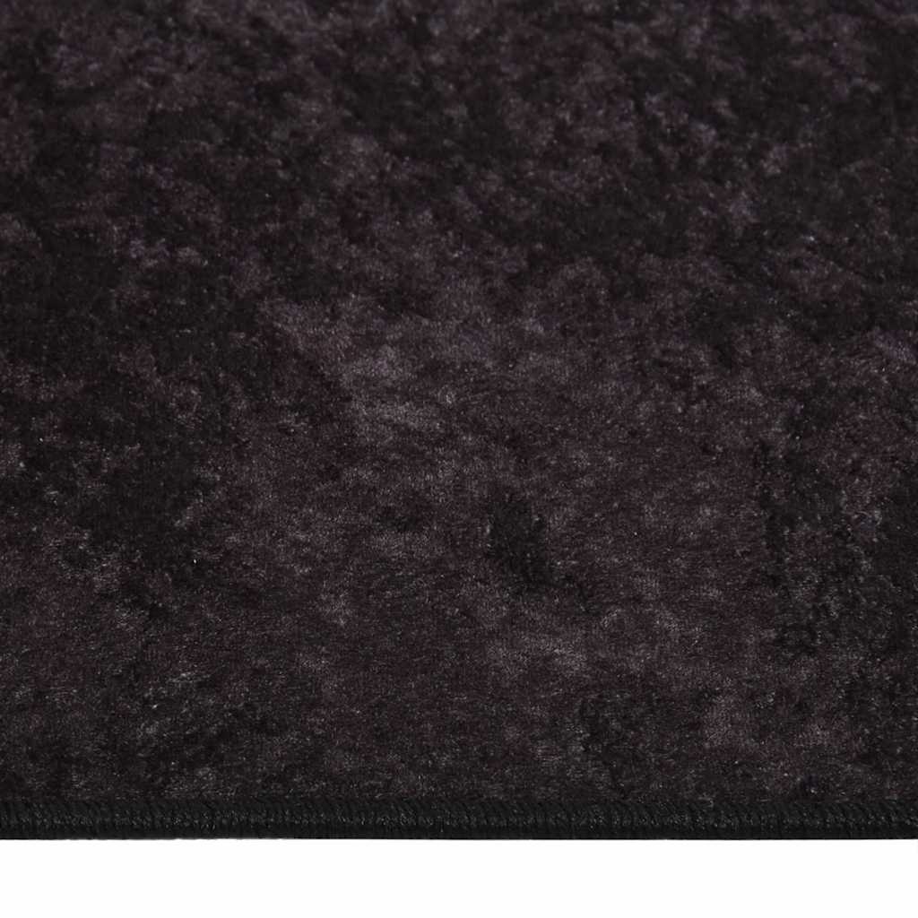 vidaXL Tapis lavable 190x300 cm Anthracite Antidérapant