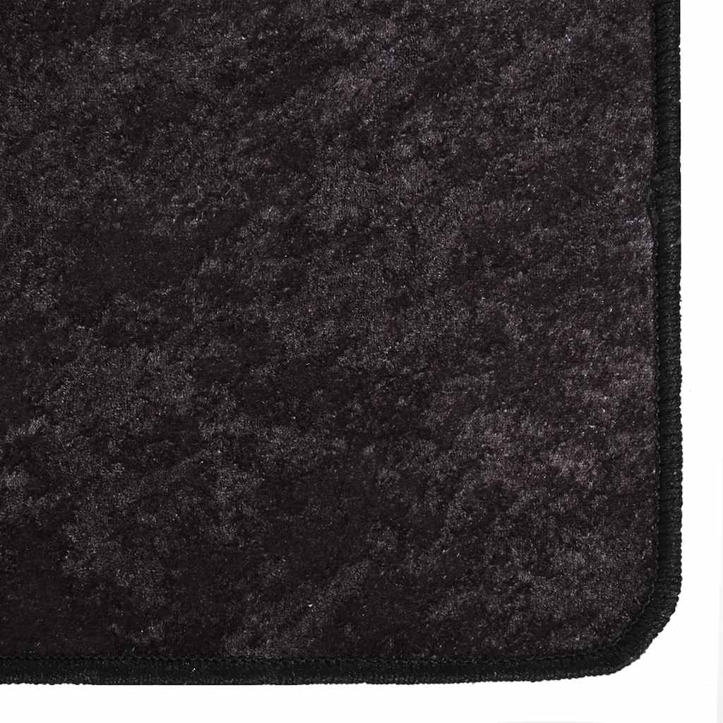 vidaXL Tapis lavable 190x300 cm Anthracite Antidérapant