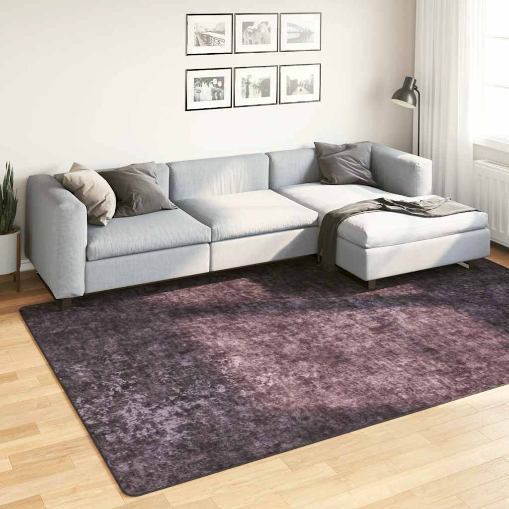 vidaXL Tapis lavable 190x300 cm Anthracite Antidérapant