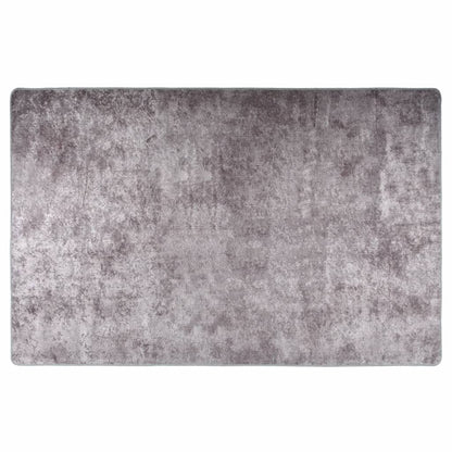 vidaXL Tapis Lavable 80x150 cm Gris Antidérapant