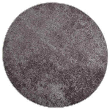 vidaXL Tapis lavable gris φ120 cm Antidérapant