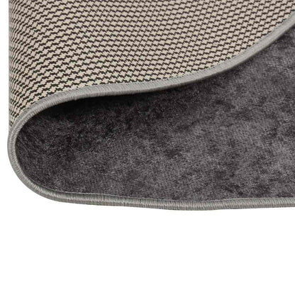 vidaXL Tapis lavable gris φ120 cm Antidérapant