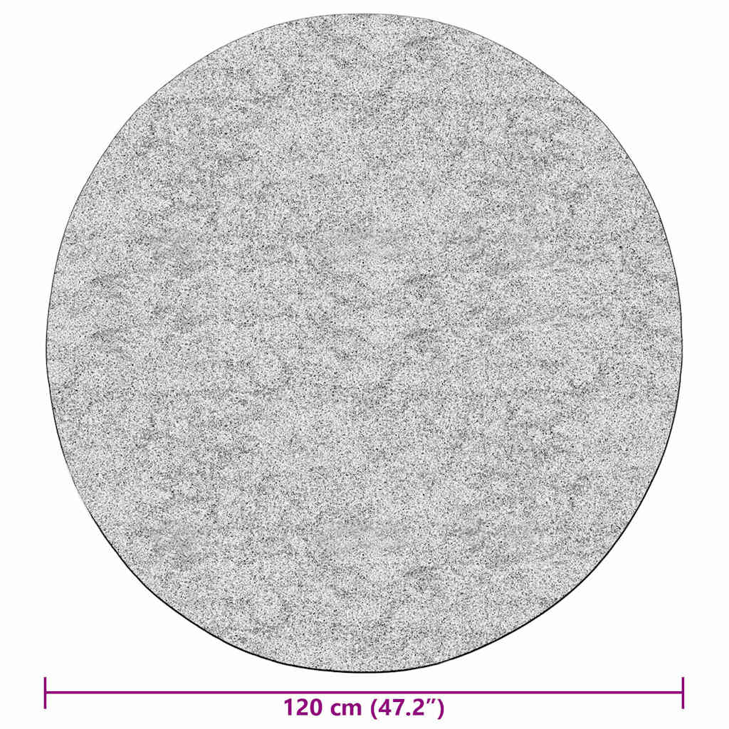 vidaXL Tapis lavable gris φ120 cm Antidérapant