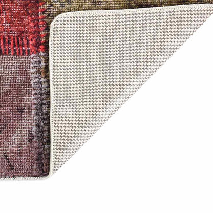 vidaXL Tapis Lavable Patchwork 80x150 cm Multicolore Antidérapant