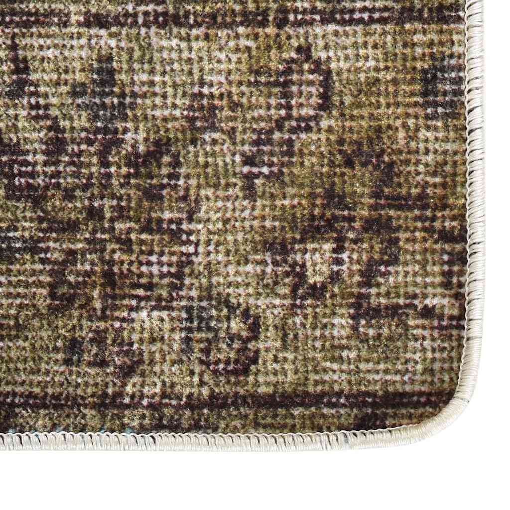 vidaXL Tapis lavable patchwork 80x300 cm multicolore antidérapant