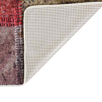 vidaXL Tapis lavable patchwork multicolore 120x180 cm antidérapant