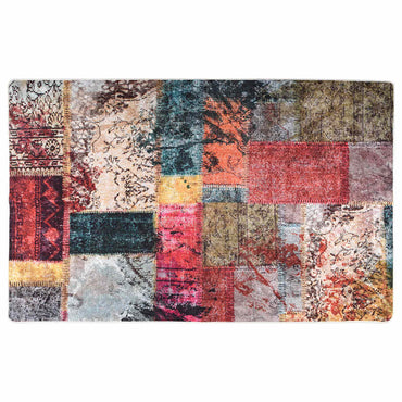 vidaXL Tapis lavable Patchwork multicolore 160x230 cm Antidérapant