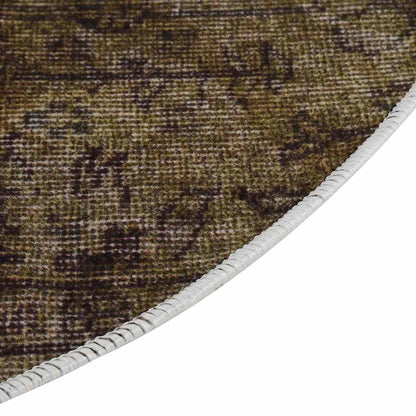 vidaXL Teppich Waschbar Patchwork Mehrfarbig φ120 cm Rutschfest