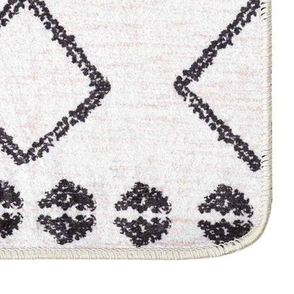 vidaXL Tapis lavable 80x150 cm noir et blanc antidérapant