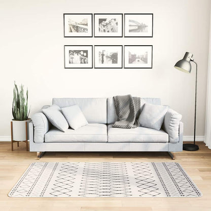 vidaXL Tapis lavable 80x150 cm noir et blanc antidérapant