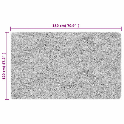 vidaXL Tapis lavable noir et blanc 120x180 cm antidérapant