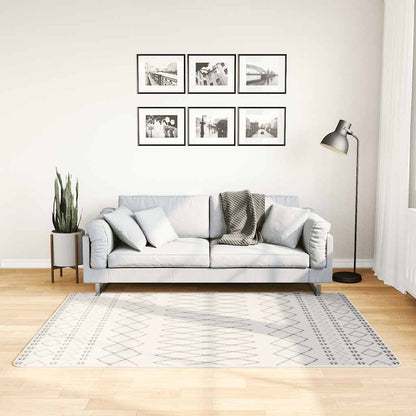vidaXL Tapis lavable noir et blanc 120x180 cm antidérapant
